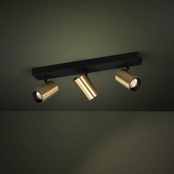 Eglo - LED Спот 3xGU10/4,5W/230V 3000K черен/златист