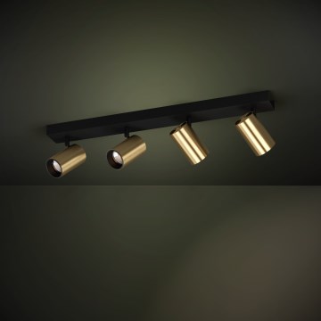 Eglo - LED Спот 4xGU10/4,5W/230V 3000K черен/златист
