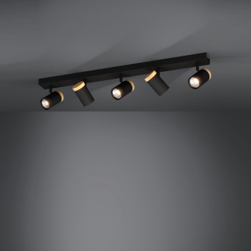 Eglo - LED Спот 5xGU10/4,5W/230V 3000K черен/кафяв