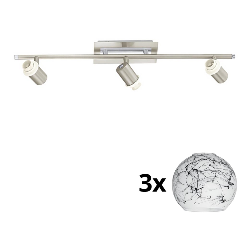 Eglo - LED Спот MY CHOICE 3xE14/40W/230V матов хром/бял/черен