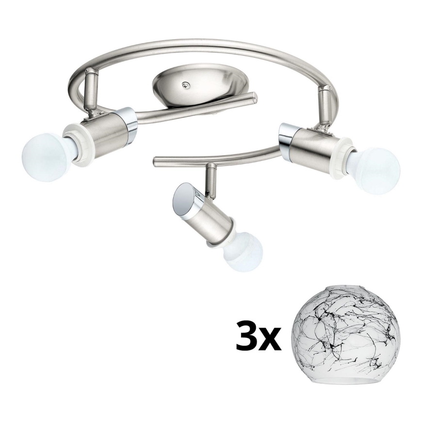 Eglo - LED Спот MY CHOICE 3xE14/4W/230V  матов хром/бял/черен
