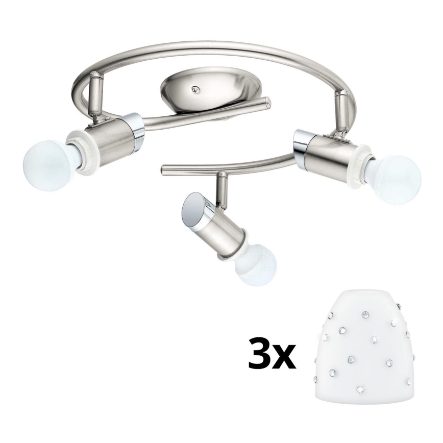 Eglo - LED Спот MY CHOICE 3xE14/4W/230V  матов хром/бял