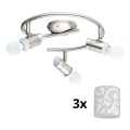 Eglo - LED Спот MY CHOICE 3xE14/4W/230V  матов хром/бял