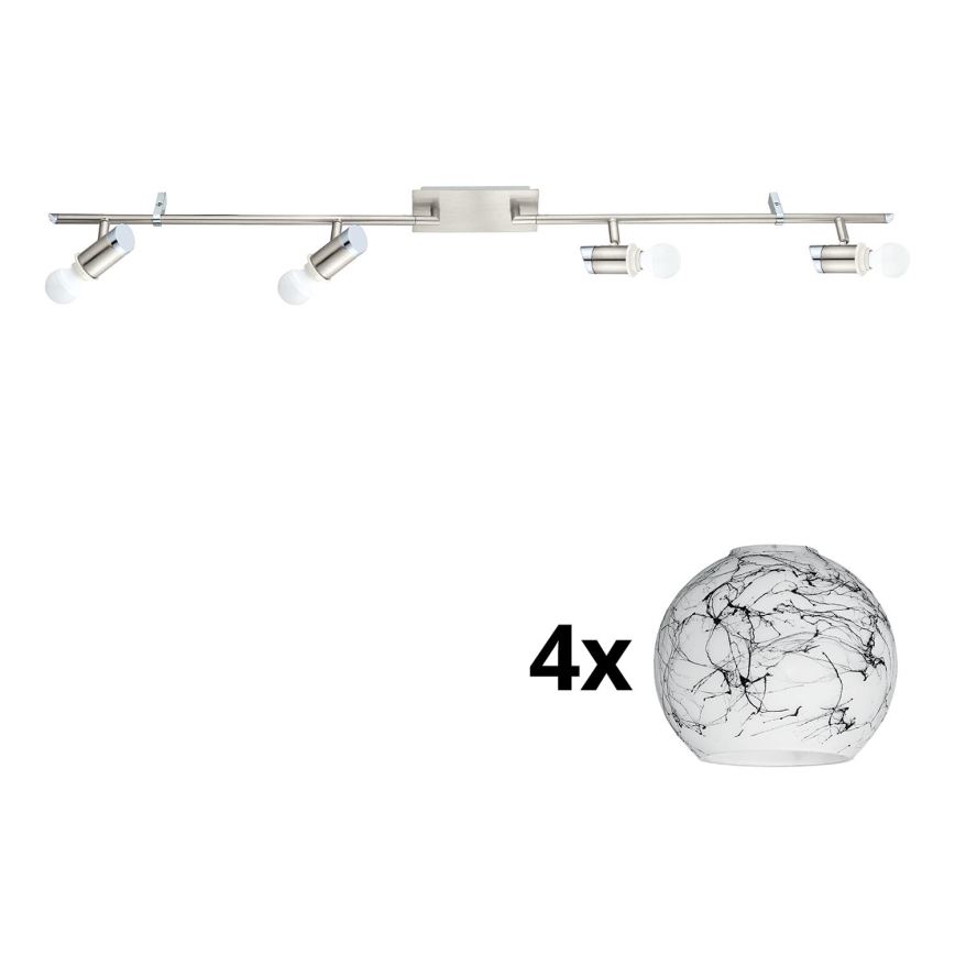 Eglo - LED Спот MY CHOICE 4xE14/4W/230V  матов хром/бял/черен