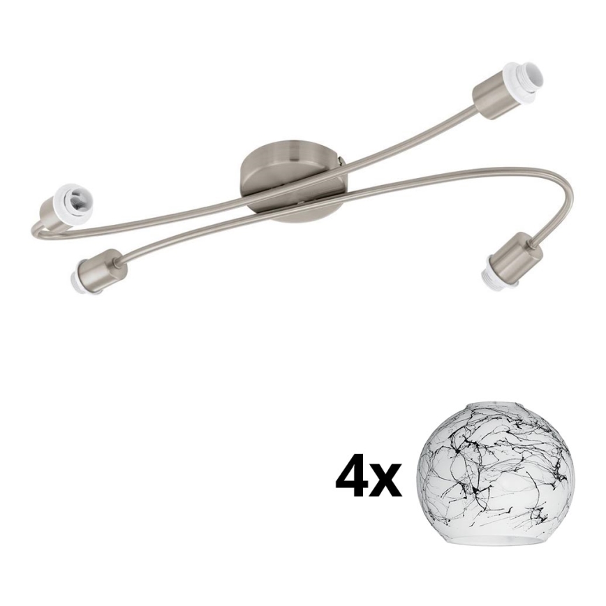 Eglo - LED Спот MY CHOICE 4xE14/4W/230V матов хром/бял/черен