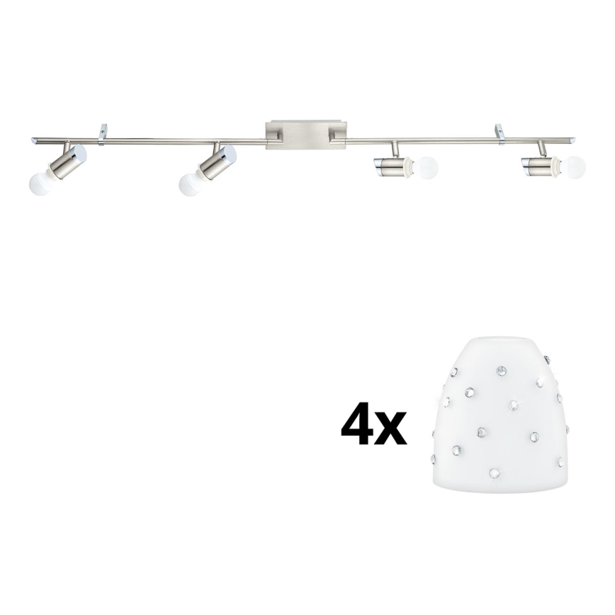 Eglo - LED Спот MY CHOICE 4xE14/4W/230V  матов хром/бял