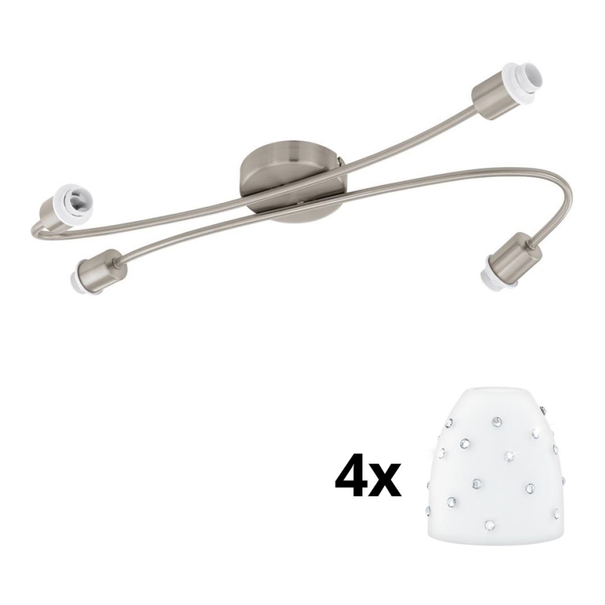 Eglo - LED Спот MY CHOICE 4xE14/4W/230V матов хром/бял