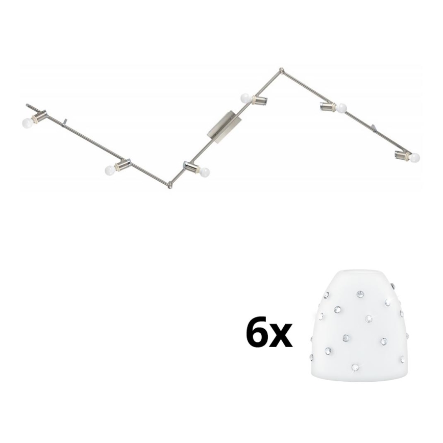 Eglo - LED Спот MY CHOICE 6xE14/4W/230V матов хром/бял
