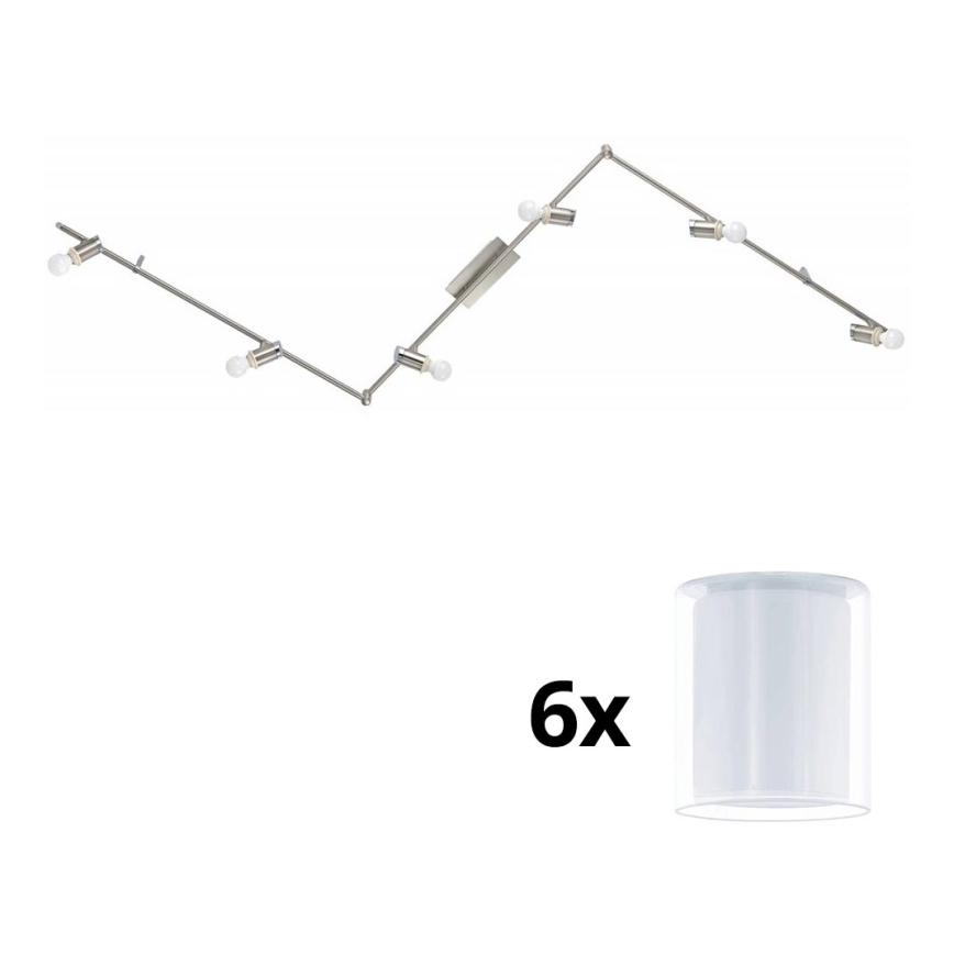 Eglo - LED Спот MY CHOICE 6xE14/4W/230V матов хром/бял