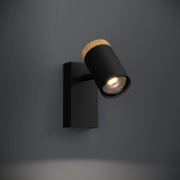 Eglo - LED Стенен спот 1xGU10/4,5W/230V 3000K черен/кафяв