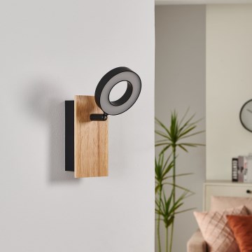 Eglo - LED стенен спот LED/4,2W/230V черно/кафяво