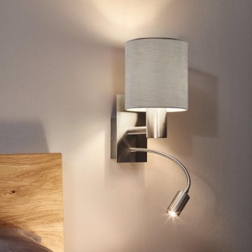 Eglo - LED Стенна лампа 1xE27/40W+LED/3,8W бежова