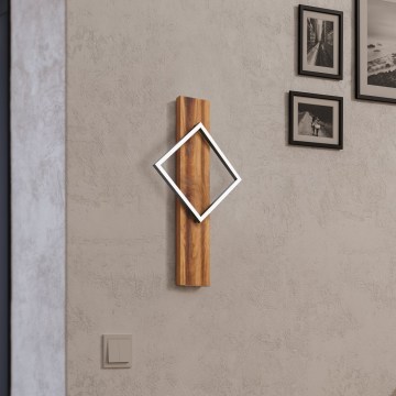 Eglo - LED стенно осветително тяло LED/13W/230V черно/кафяво