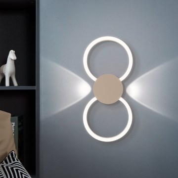 Eglo - LED стенно осветително тяло LED/20W/230V + LED/0,91W бежово