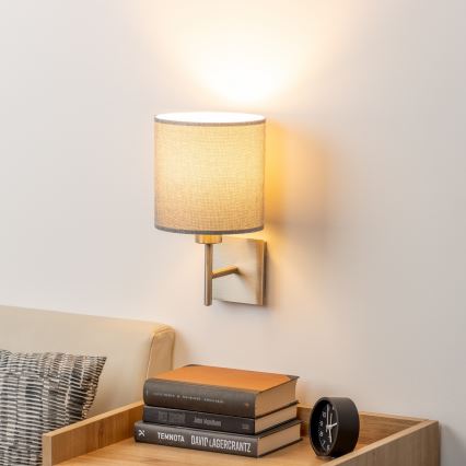 Eglo - LED  Стенно осветително тяло TUNJA 1xE27/60W/230V матов хром/сиво