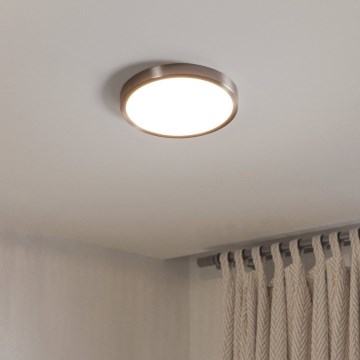 Eglo - LED таванен плафон LED/14,2W/230V 2700/4000/6500K Ø 27,8 cm матов хром
