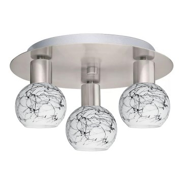 Eglo - LED таванно осветително тяло MY CHOICE 3xE14/4W/230V мат хром/бяло/черно