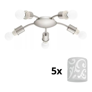 Eglo - LED таванно осветително тяло MY CHOICE 5xE14/4W/230V мат хром/бяло