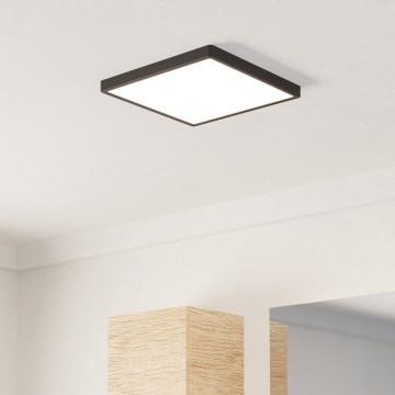 Eglo - LED таванно осветително тяло за баня LED/13W/230V 2700/4000/6500K 29x29 cm IP44 черно