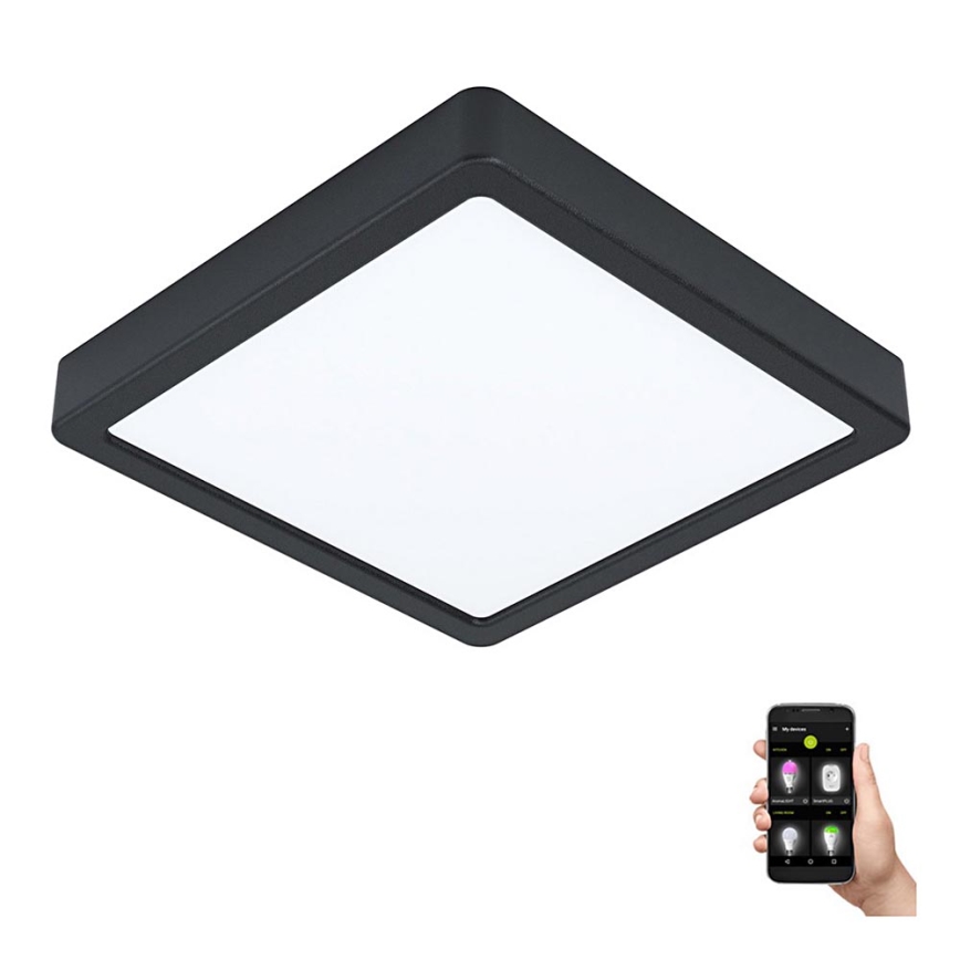 Eglo - LED таванно осветително тяло за баня с възможност за димиране LED/16,5W/230V IP44 ZigBee 21x21 см