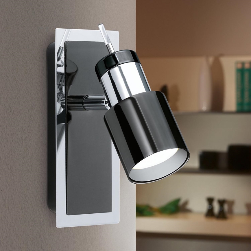 Eglo - LED Точково осветително тяло 1xGU10/5W/230V черна