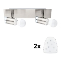 Eglo - LED точково осветително тяло MY CHOICE 2xE14/4W/230V мат хром/бяло
