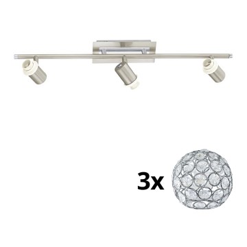 Eglo - LED точково осветително тяло MY CHOICE 3xE14/40W/230V матов хром