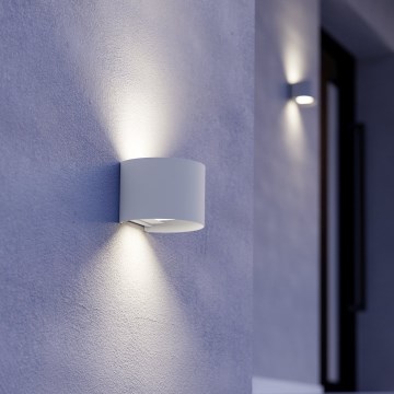 Eglo - LED външна стенна лампа 2xLED/2,8W/230V IP54 бяла