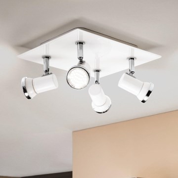 Eglo - LED За баня Точково осветително тяло 4xGU10-LED/3,3W/230V IP44