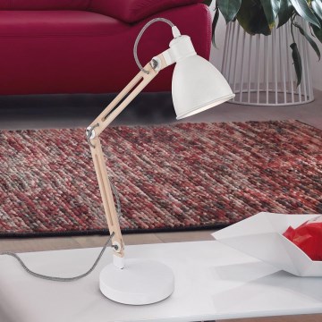 Eglo - Настолна лампа 1xE14/28W/230V бял - FSC сертифицирано