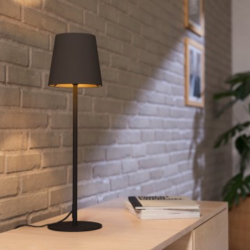 Eglo - Настолна лампа 1xE14/40W/230V черна/кафява