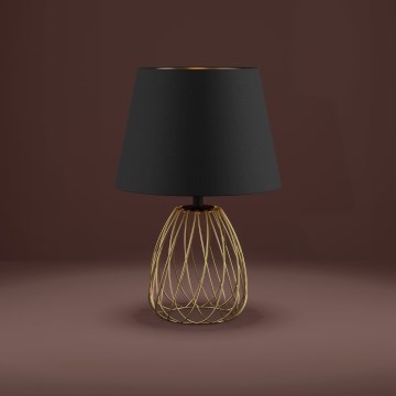 Eglo - Настолна лампа 1xE27/40W/230V черен/златист