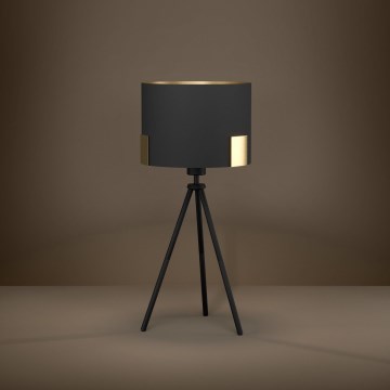 Eglo - Настолна лампа 1xE27/40W/230V черен/златист