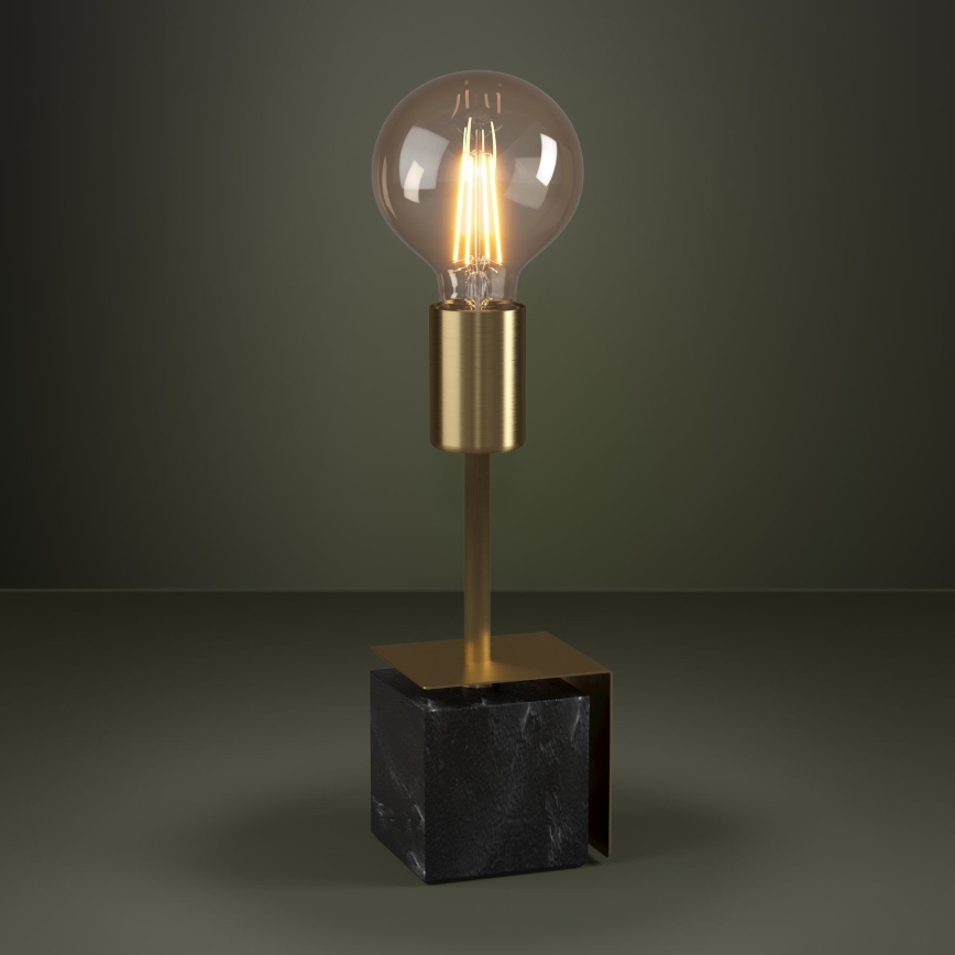 Eglo - Настолна лампа 1xE27/40W/230V златист/черен мрамор