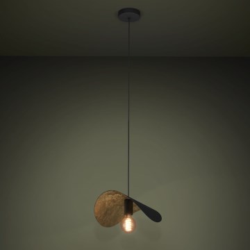 Eglo - Пендел 1xE27/40W/230V 41 см черен/златист