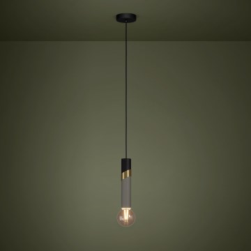 Eglo - Пендел 1xE27/40W/230V черен/златист