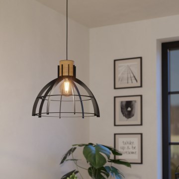 Eglo - Пендел 1xE27/40W/230V черен