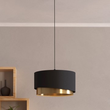 Eglo - Пендел 1xE27/40W/230V черен/златист