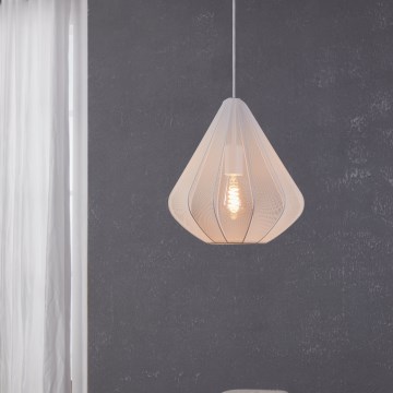 Eglo - Пендел 1xE27/40W/230V Ø 33,5 см бял