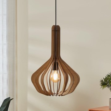 Eglo - Пендел 1xE27/40W/230V Ø 38 см бежов