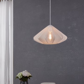 Eglo - Пендел 1xE27/40W/230V Ø 42,5 см бял