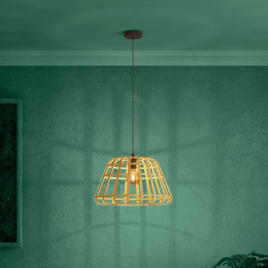 Eglo - Пендел 1xE27/40W/230V Ø 50 см бамбук