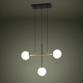 Eglo - Пендел 3xE14/40W/230V златист/черен