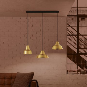 Eglo - Пендел 3xE27/40W/230V златист