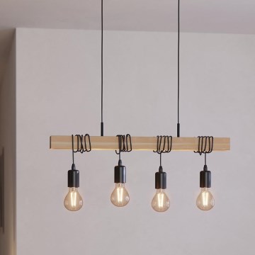 Eglo - Пендел TOWNSHEND 4xE27/60W/230V - FSC сертифицирано