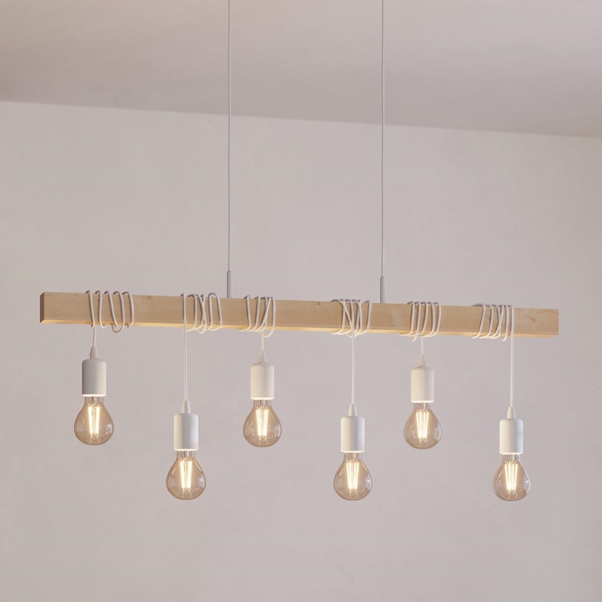 Eglo - Пендел TOWNSHEND 6xE27/60W/230V - FSC сертифицирано