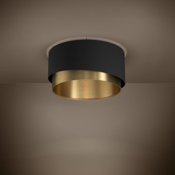 Eglo - Плафон 1xE27/40W/230V черен/златист