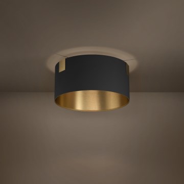 Eglo - Плафон 1xE27/40W/230V черен/златист