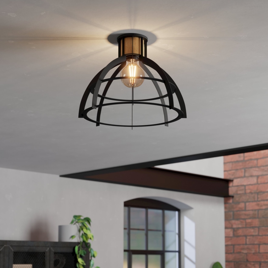 Eglo - Плафон 1xE27/40W/230V черен