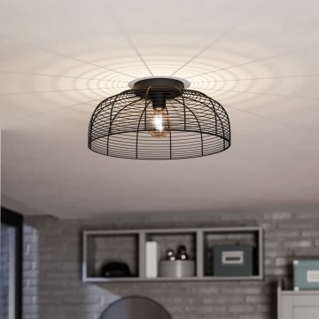 Eglo - Плафон 1xE27/40W/230V черен